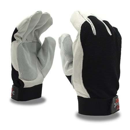 Cordova PIT PRO GOATSKIN DOUBLE PALM, BLACK SPANDEX BACK, KEYSTONE THUMB, HOOK & LOOP CLOSURE - XXL, 12PK 77975